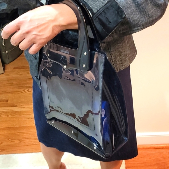 Kieselstein-cord navy hand-held handbag - Picture 5 of 12